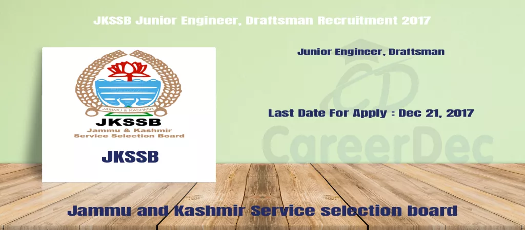 JKSSB Junior Engineer, Draftsman Recruitment 2017 logo