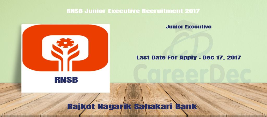 RNSB Junior Executive Recruitment 2017 logo