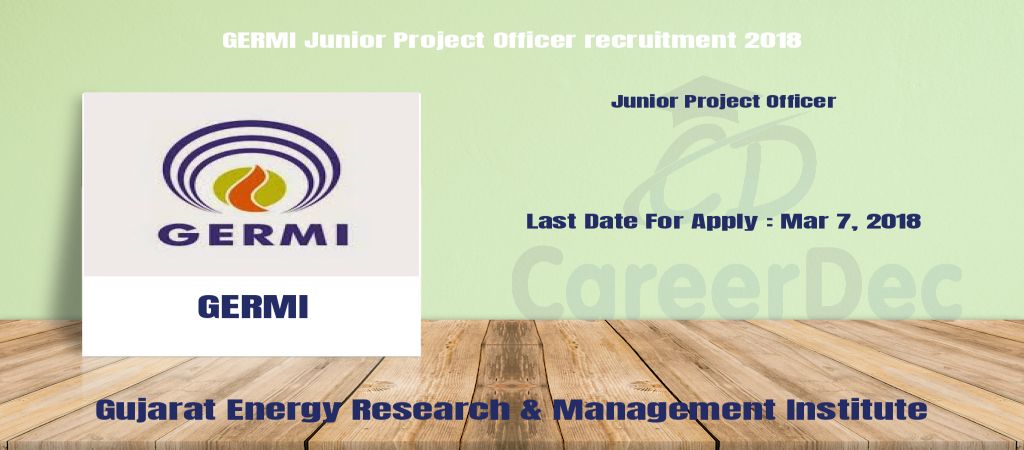 GERMI Junior Project Officer recruitment 2018 logo