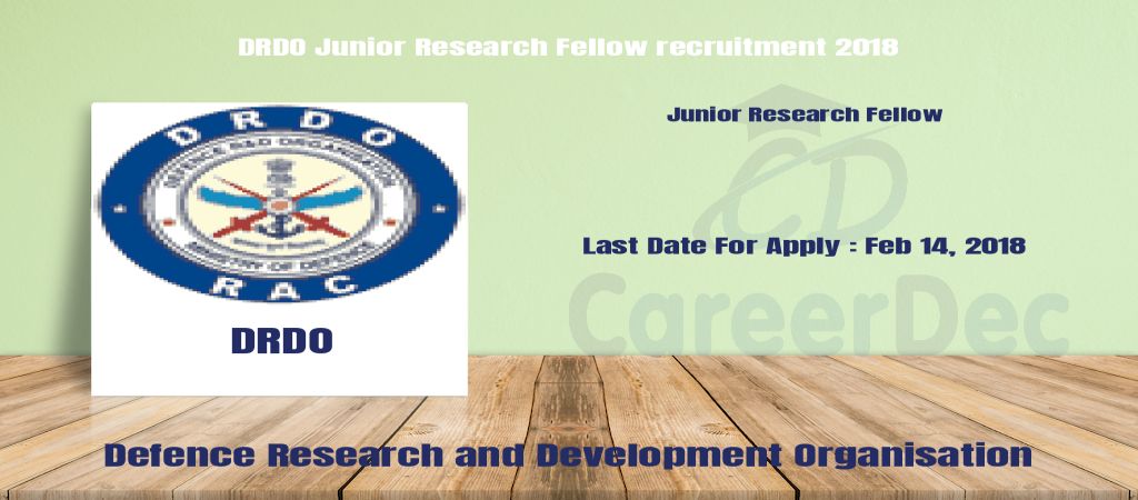 DRDO Junior Research Fellow recruitment 2018 logo