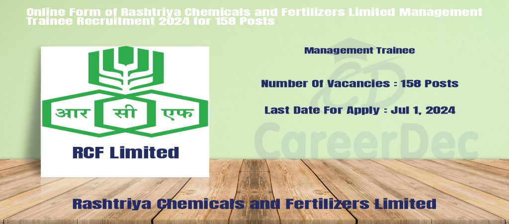 Online Form of Rashtriya Chemicals and Fertilizers Limited Management Trainee Recruitment 2024 for 158 Posts logo