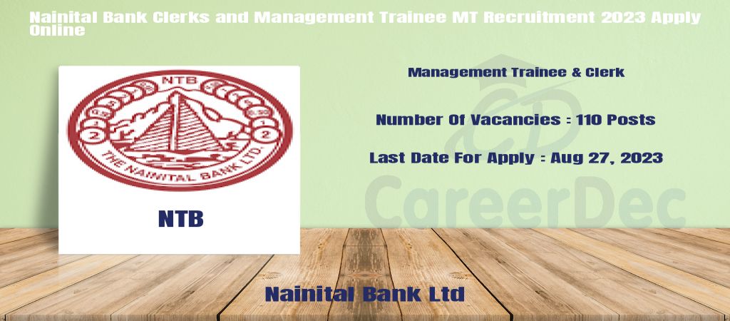 Nainital Bank Clerks and Management Trainee MT Recruitment 2023 Apply Online logo