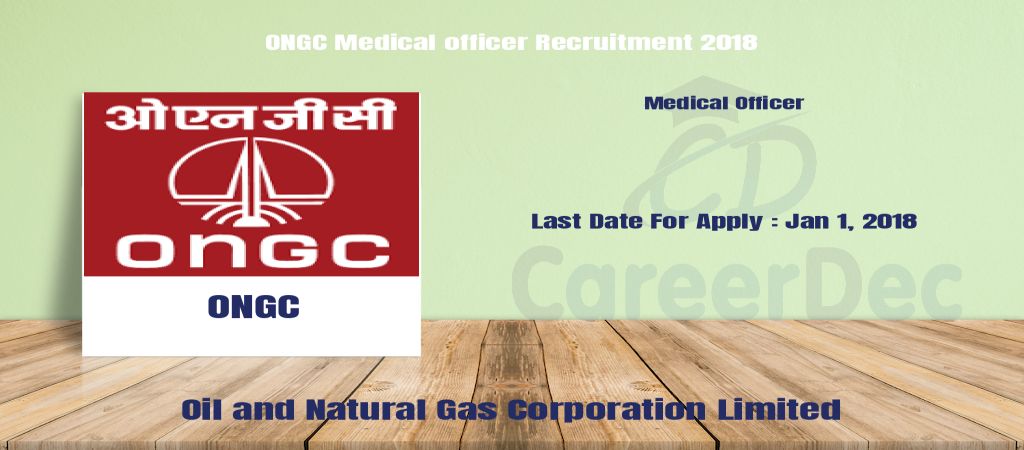 ONGC Medical officer Recruitment 2018 logo