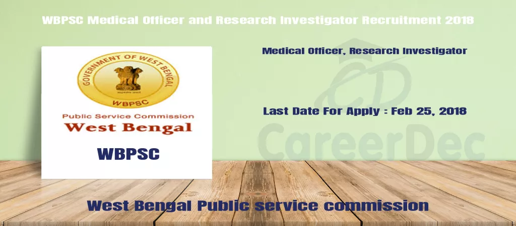 WBPSC Medical Officer and Research Investigator Recruitment 2018 logo