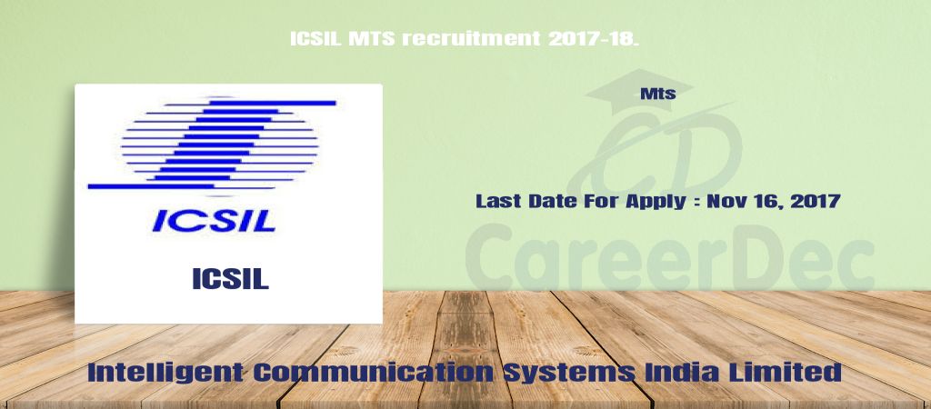 ICSIL MTS recruitment 2017-18. logo