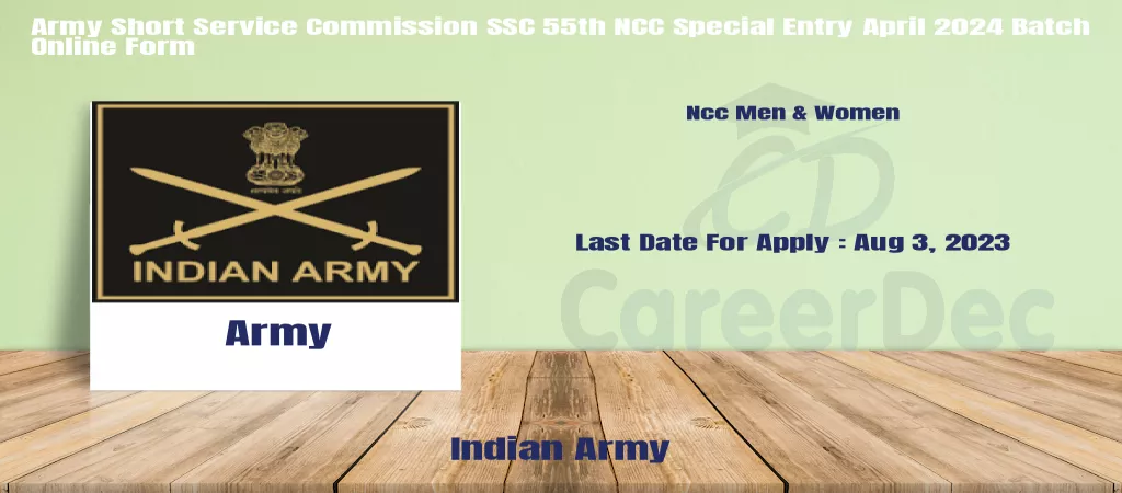 Army Short Service Commission SSC 55th NCC Special Entry April 2024 Batch Online Form logo