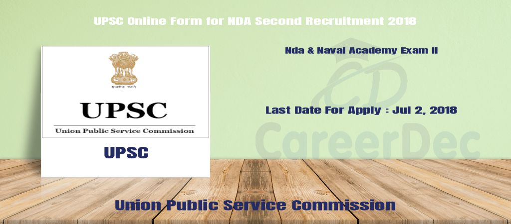 UPSC Online Form for NDA Second Recruitment 2018 logo