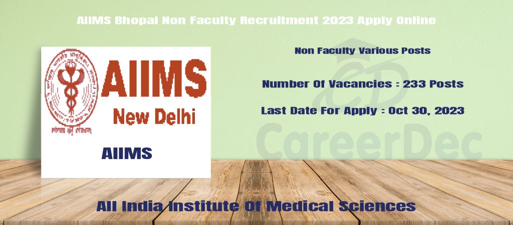 AIIMS Bhopal Non Faculty Recruitment 2023 Apply Online logo