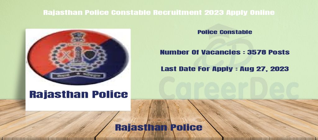 Rajasthan Police Constable Recruitment 2023 Apply Online logo