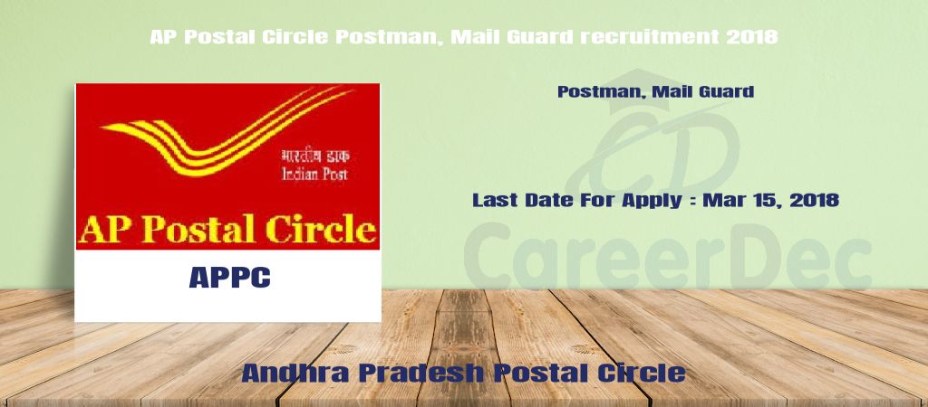 AP Postal Circle Postman, Mail Guard recruitment 2018 logo