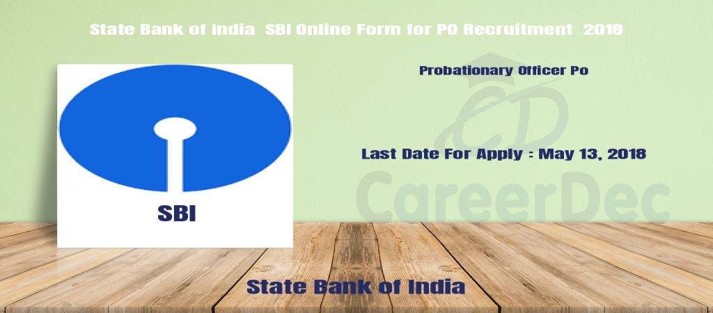 State Bank of India SBI Online Form for PO Recruitment 2018 logo