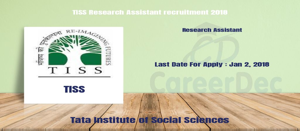 TISS Research Assistant recruitment 2018 logo