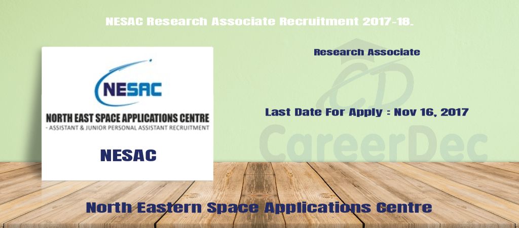 NESAC Research Associate Recruitment 2017-18. logo