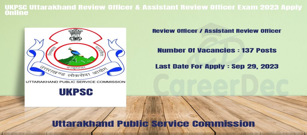 UKPSC Uttarakhand Review Officer & Assistant Review Officer Exam 2023 Apply Online logo