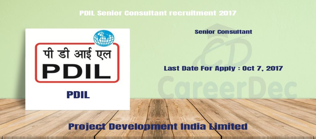 PDIL Senior Consultant recruitment 2017 logo