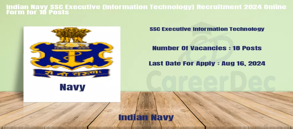 Indian Navy SSC Executive (Information Technology) Recruitment 2024 Online Form for 18 Posts logo