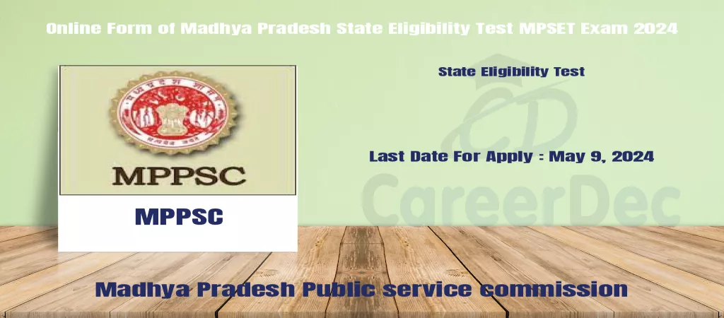 Online Form of Madhya Pradesh State Eligibility Test MPSET Exam 2024 logo