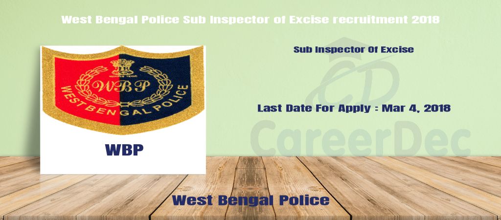 West Bengal Police Sub Inspector of Excise recruitment 2018 logo