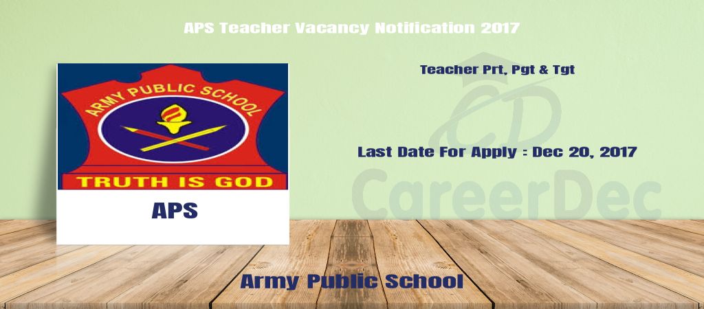 APS Teacher Vacancy Notification 2017 logo