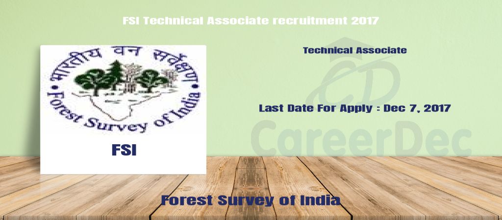 FSI Technical Associate recruitment 2017 logo