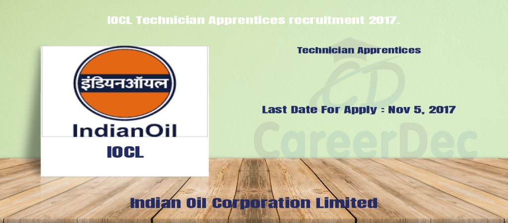 IOCL Technician Apprentices recruitment 2017. logo