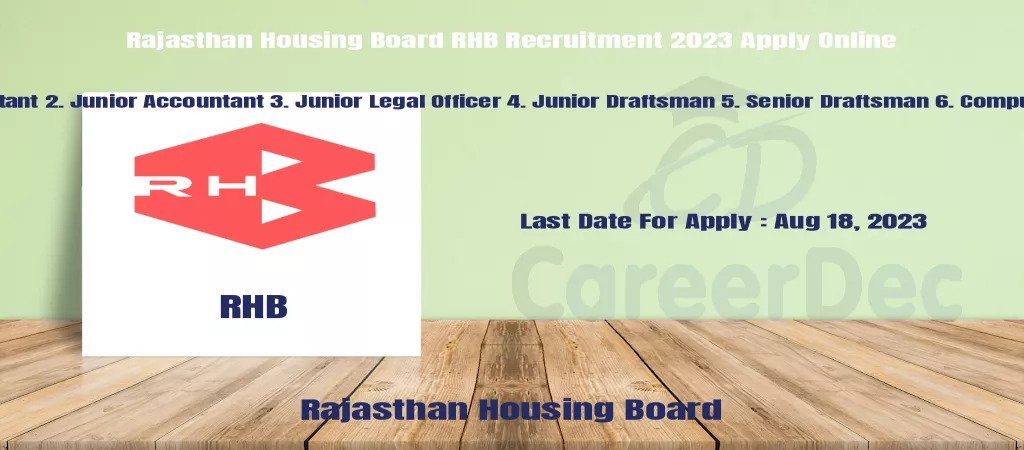 Rajasthan Housing Board RHB Recruitment 2023 Apply Online logo