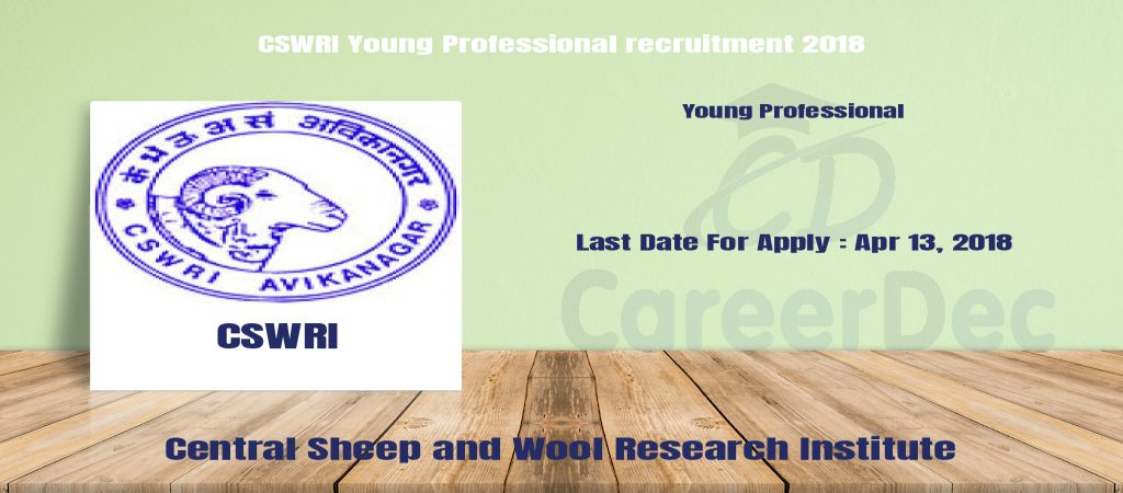 CSWRI Young Professional recruitment 2018 logo