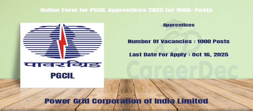 Online Form for PGCIL Apprentices 2025 for 1000+ Posts logo