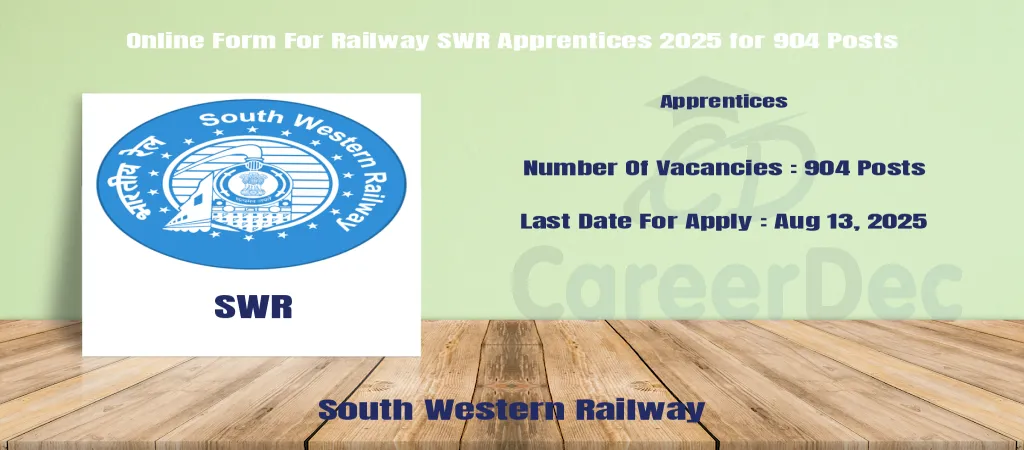 Online Form For Railway SWR Apprentices 2025 for 904 Posts logo